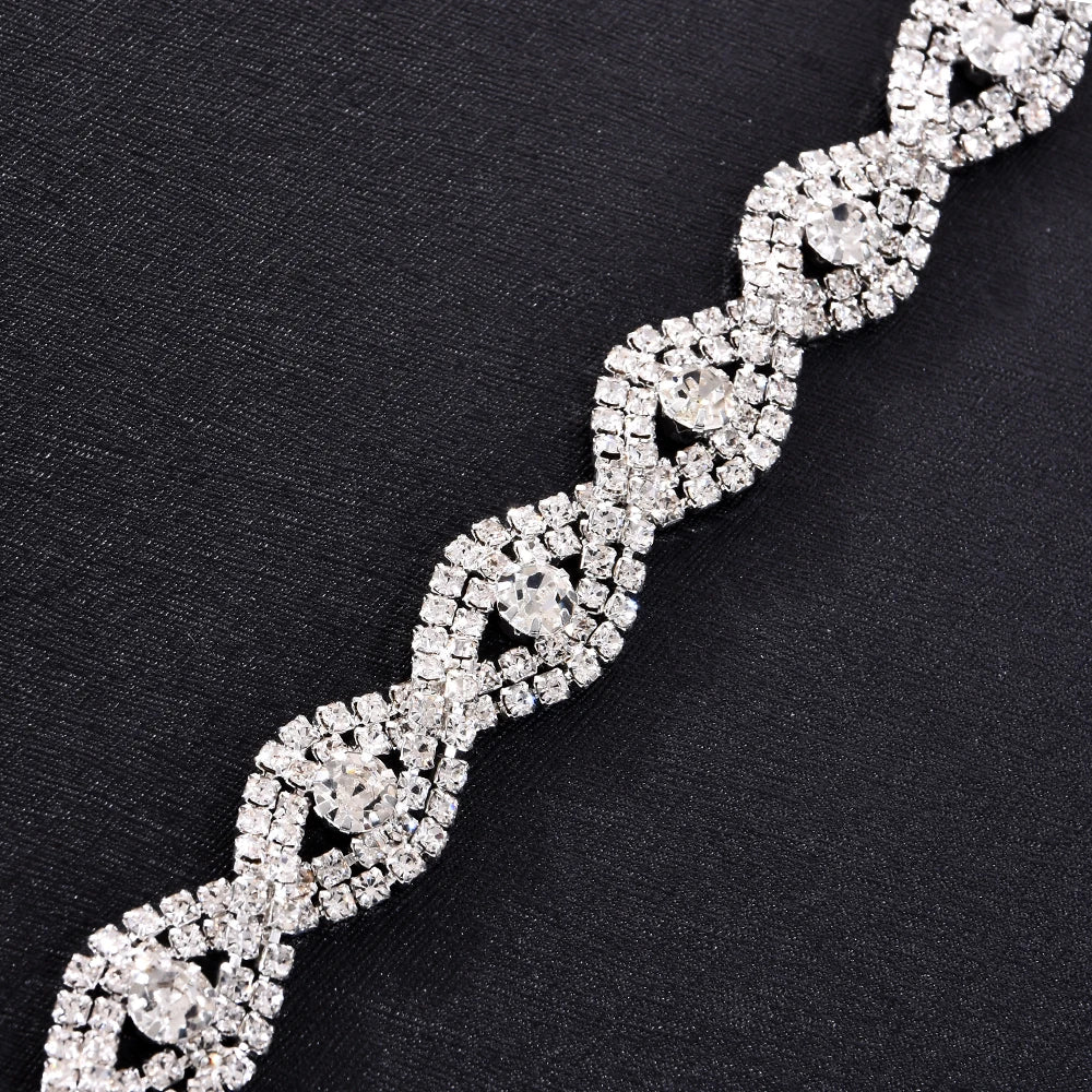 Elegant Deluxe Rhinestone Crystal Bracelet Bangle For Women Fashion Charm Bracelets Trendy Jewelry Girls Gift