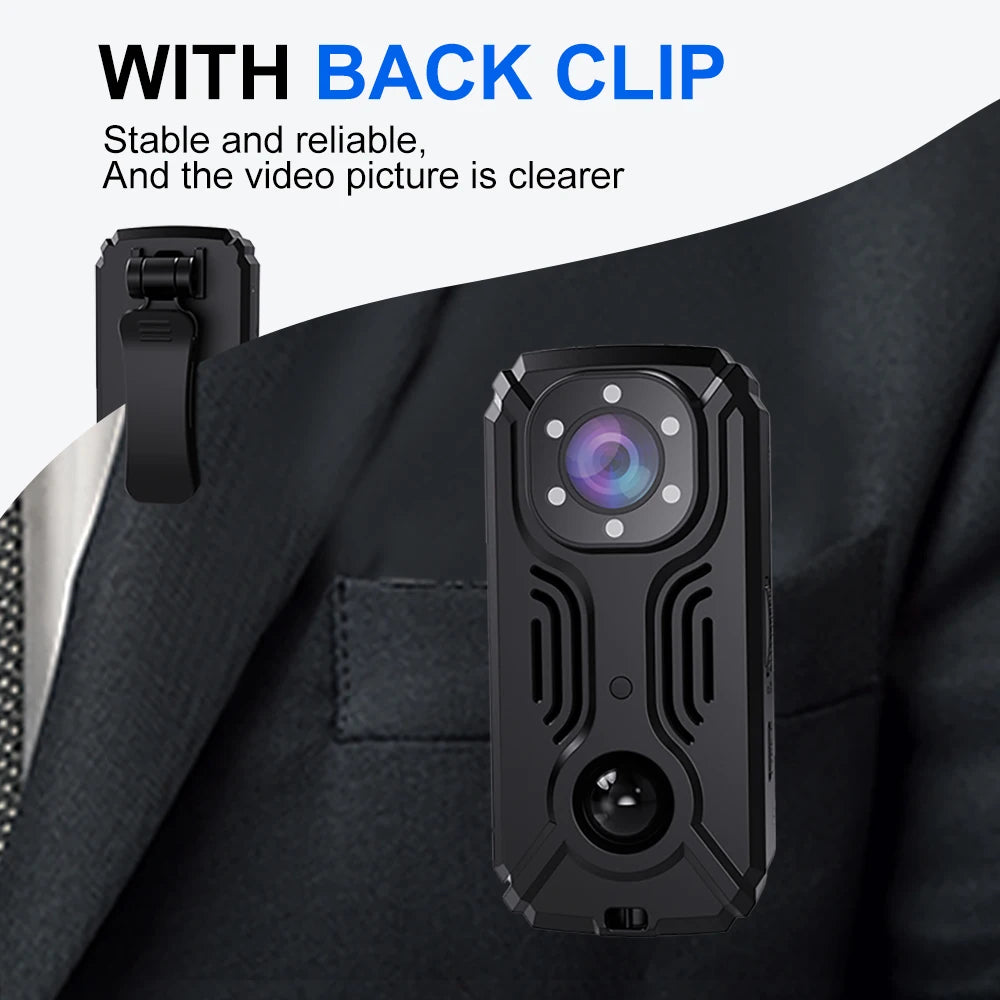 MD37 1080P Mini Body Camera Home Security HD Mini Surveillance Cameras APP Live Video on Mobile Phone Recorder With Back Clip
