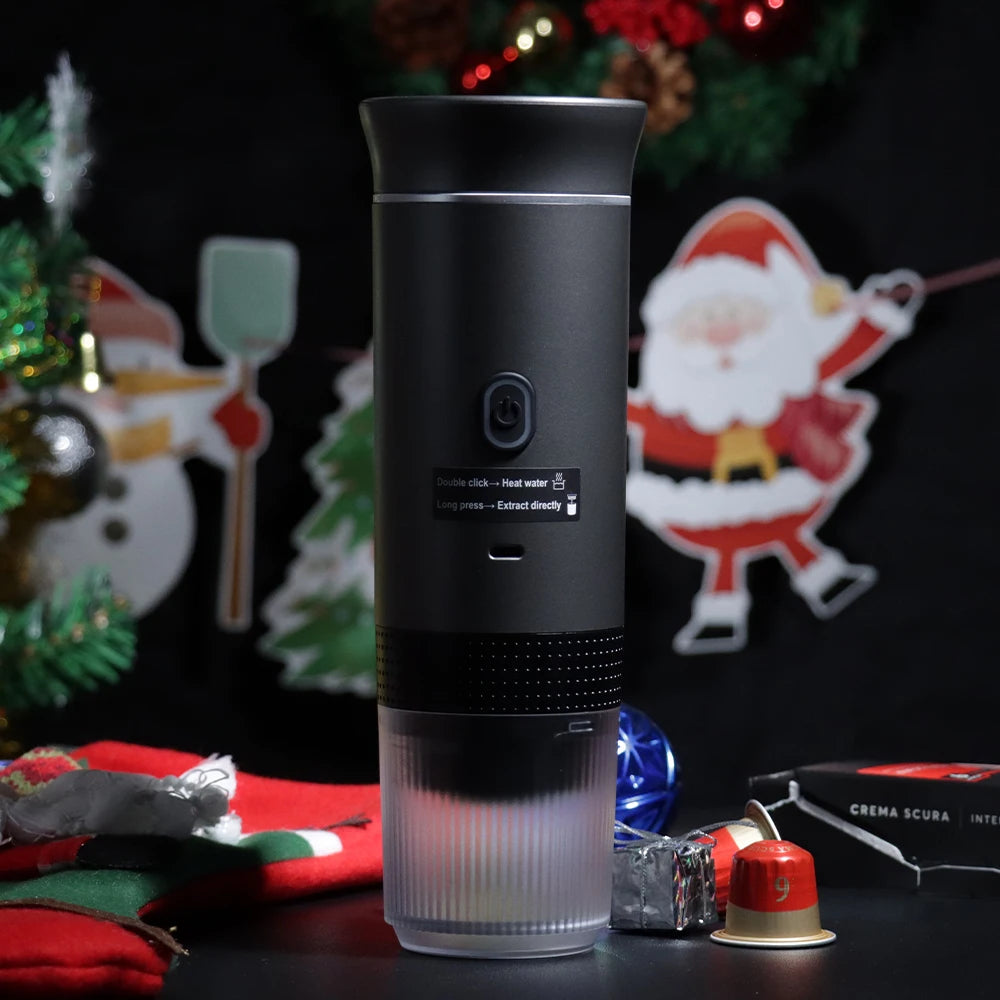Outdoor Automatic Coffee Machine Electric Portable Espresso Maker Coffee Capsule Powder 12V Coffee Makers with Heating Function