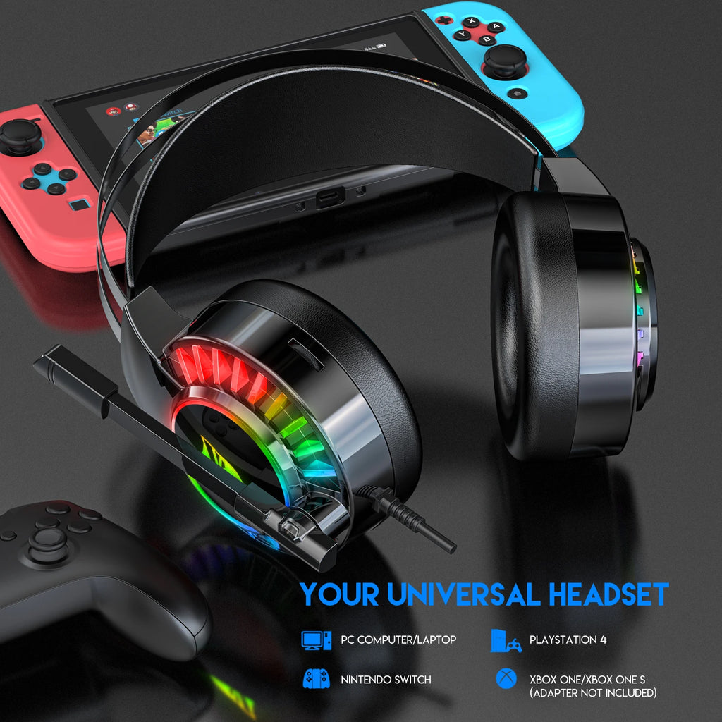 Factory OEM in Stock Dropshipping Wired Dynamic Gaming Headset for PC Gaming with 1 Year Warranty Sports & Travel Use