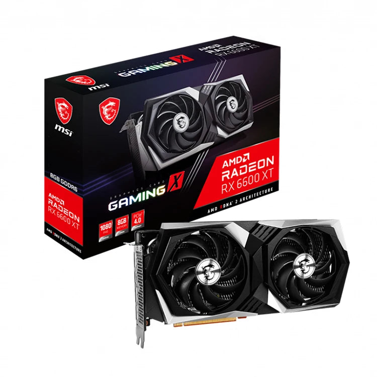 MSI AMD Radeon RX 6600 XT Gaming X 8G Used Graphics Card with GDDR6 Memory AMD Radeon RX 6600 XT GPU Boost Clock up to 2607 MHz