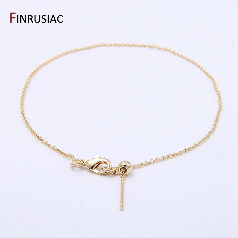 2022 New Fashionable Round Beads Bracelet For Women Gold Plated Simple Adjustable Chain Bracelets Jewelry
