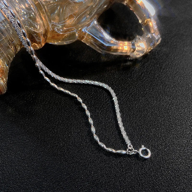 New Fashion 925 Sterling Silver Double Layer Bracelet Beads Exquisite Simple Women Bracelet Fine Jewelry Accessories