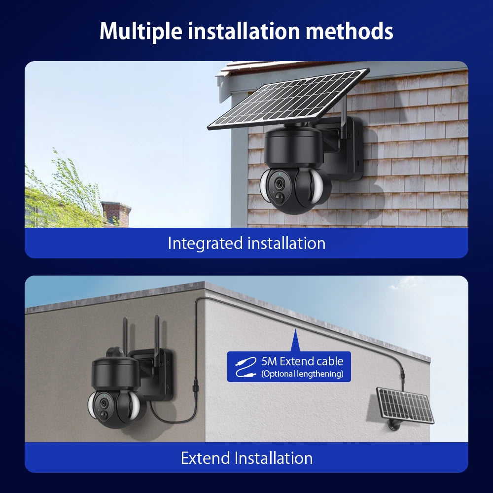 TuoAn OEM/ODM Low MOQ Outdoor Security Wireless Camera Solar Powered Camera 4G TUYA Solar Battery Camera