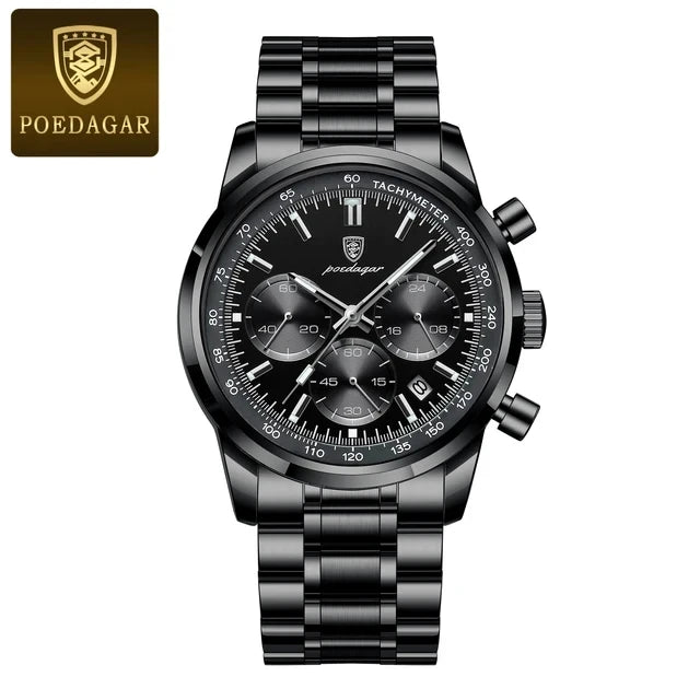 POEDAGAR Luxury Sports Watch for Man Waterproof Luminous Date Chronograph Men Watch Steel Quartz Men's Watches Clock Reloj 921