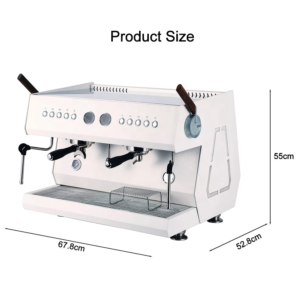 Commercial Professional Stocked Italian Kaffee Two Group Semi Automatic Coffee Maker Espresso Coffee Machines