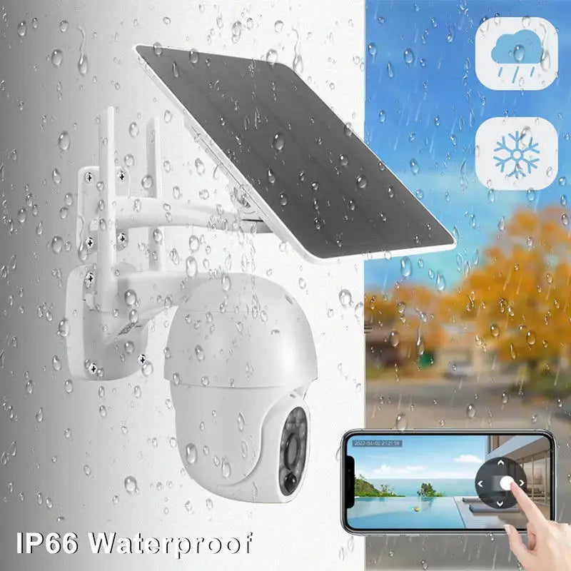 TuyaSmart Smart Life APP Real 3MP HD 10000mAh PTZ Waterproof Security Camera Solar CCTV Wireless Camera WiFi Outdoor Solar