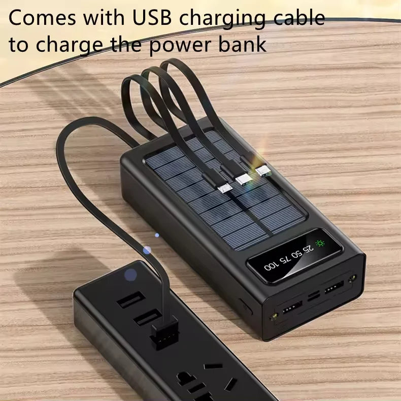 Wholesale Charger Travel Powerbank Led Solar Power Bank Portable 30000mah Power Bank Solar