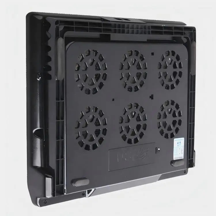 NUOXI 6 Fans Plastic Laptop Cooling Pad with Speed Control Lift Height Adjustable for up to 17'' Inch Laptops