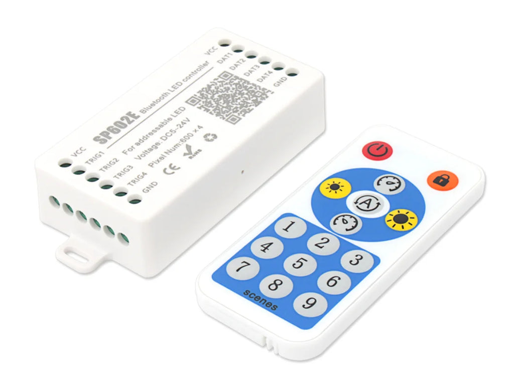 Glite Hot Selling SP602E 4CH Output Smart Home Pixel Led Controller DC5-24V Addressable Remote WS2811/2815 LED Strip IOS Android