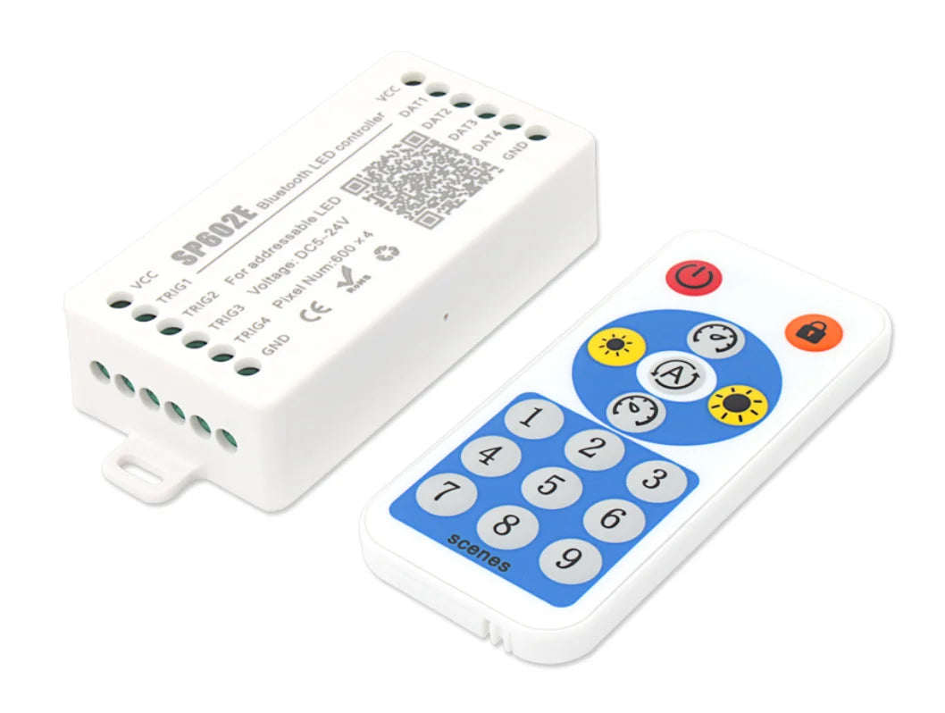 Glite Hot Selling SP602E 4CH Output Smart Home Pixel Led Controller DC5-24V Addressable Remote WS2811/2815 LED Strip IOS Android