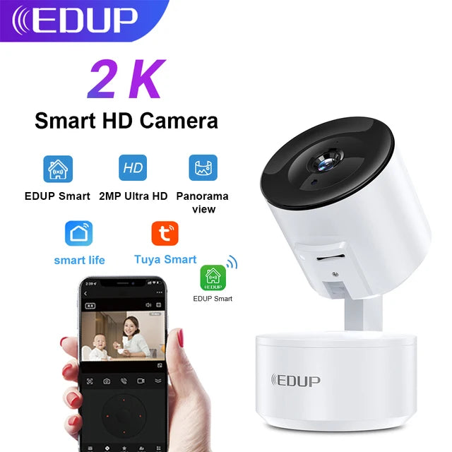 3MP HD WiFi Night Vision AI Tracking Webcam Video Tuya APP Wifi IP Camera Home Camera Baby/Dog/Cat/Pet Camera Security Monitor