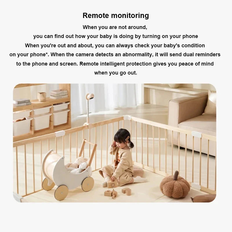 3K Mijia Wifi Smart Baby Camera with Video Monitor Screen Set and Audio Child Care Sound Detection for Xiaomi App