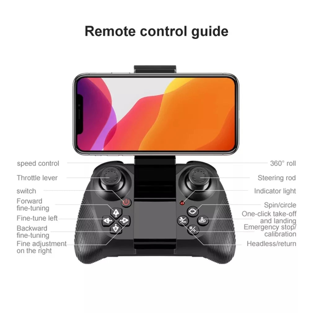4DRC V9 Mini RC Drone With 4K 1080P HD Camera WiFi FPV Air Pressure Altitude Hold Gray Foldable Quadcopter RC Dron Toy for Kids