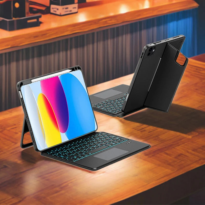 Super Low Price Wholesale 360 Rotatable Wireless Tablet Keyboard case for ipad 10th Gen 10.9" Split Magic Keyboard case
