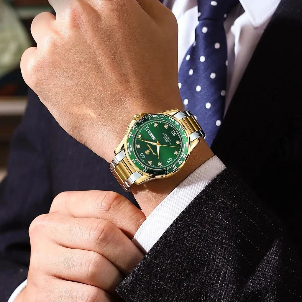 POEDAGAR 963 Fashion New Luxury Quartz Male Wristwatch Waterproof Luminous Business Watch for Men Stainless Steel Men's Watches
