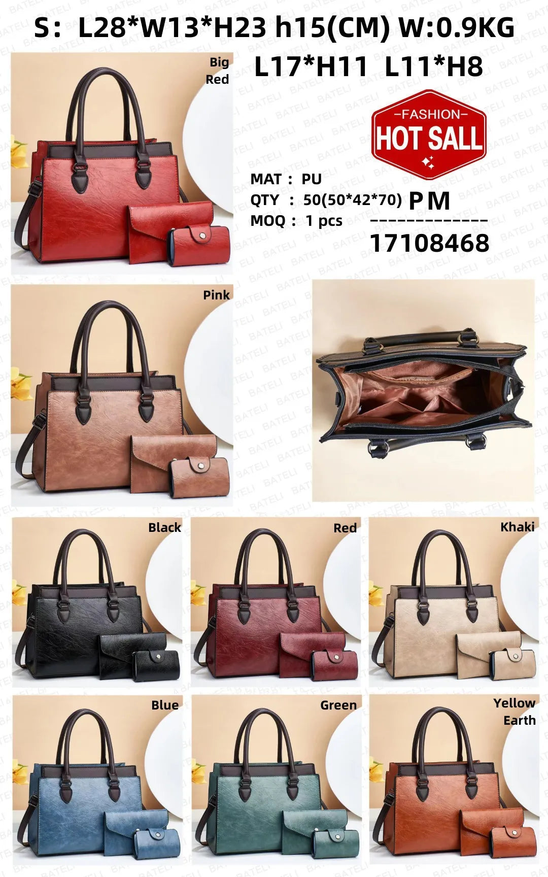 2024 New Three-Piece High Capacity Fashion Trend Messenger Bags Luxury Women's Bags Womens Handbags Tote Bag Handbag Set