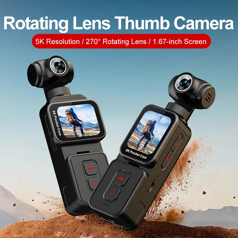 JXD 5K Ultra HD 30fps 1.5" Touch Screen WiFi Mini Handheld Portable Digital Recorder Body Cam Pocket Action Camera 270 Wide