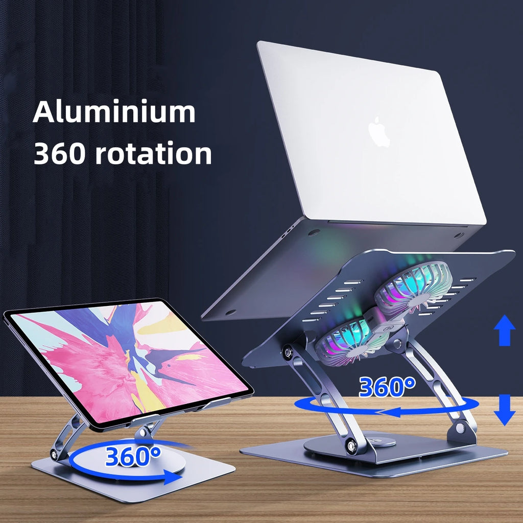 360 Rotation Adjustable Alloy Aluminium Folding Phone Holder for IPAD Tablet Laptop
