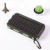 8000mAh 10000 Portable Solar Power Bank Charging Poverbank Three Defenses External Battery Charger Strong LED Light Double USB