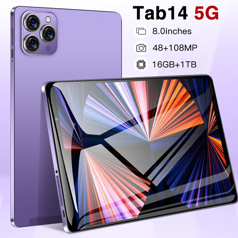 Hot Selg TAB 14 Original 16gb+1tb 48MP+108MP Android 12 Tablets Smart Tablet PC
