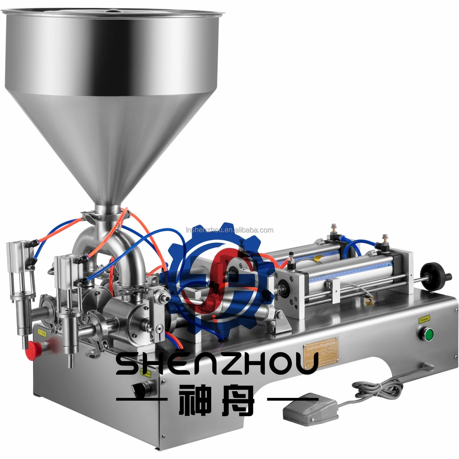 Horizontal Pneumatic 10ml-1000ml Semi Automatic Coffee Juice Sauce 304 Stainless Steel Liquid Filling Machine
