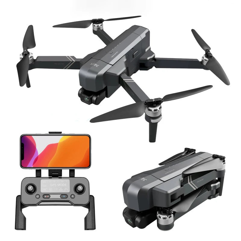 SJRC F11S 4K Pro Drone with Camera WIFI GPS 2-Axis Gimbal FPV & Brushless Long Range Flight Time Beginner Level Remote Control
