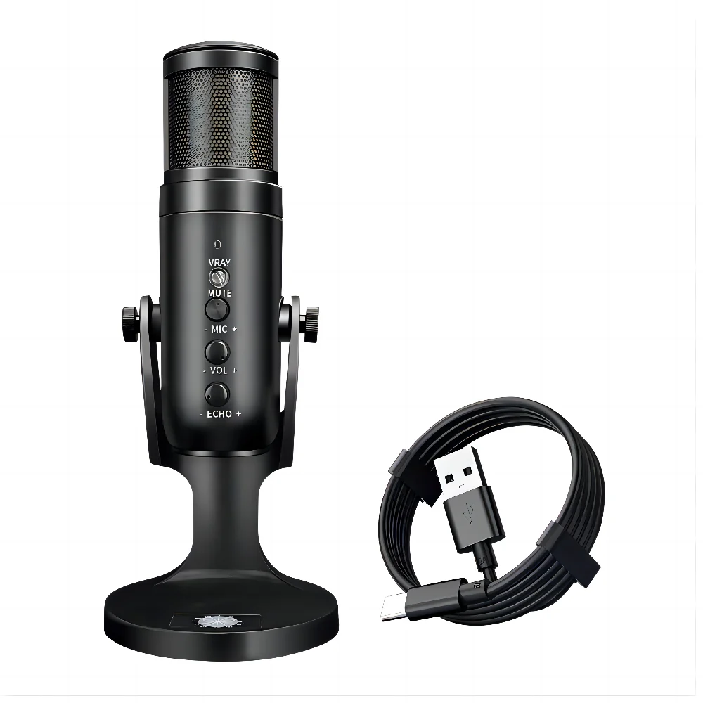 Demao MU900 Professional USB Condenser GAMING MICROPHONE with RGB Microphone Stand for Game Podcast Studio Recording