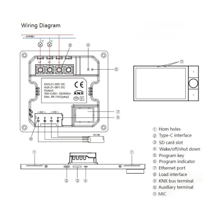 10.1 Inch Smart Touch Panel with Knob KNX/EIB Screen Factory Price Home Automation System Smart Home System