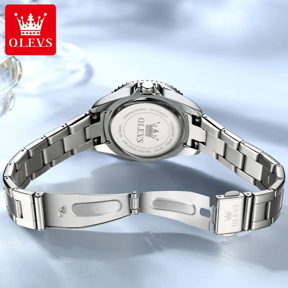 OLEVS Women's Watches Top Brand Original Quartz Ladies Waterproof Date New Arrival Luxury Diamond Wristwatch 9945