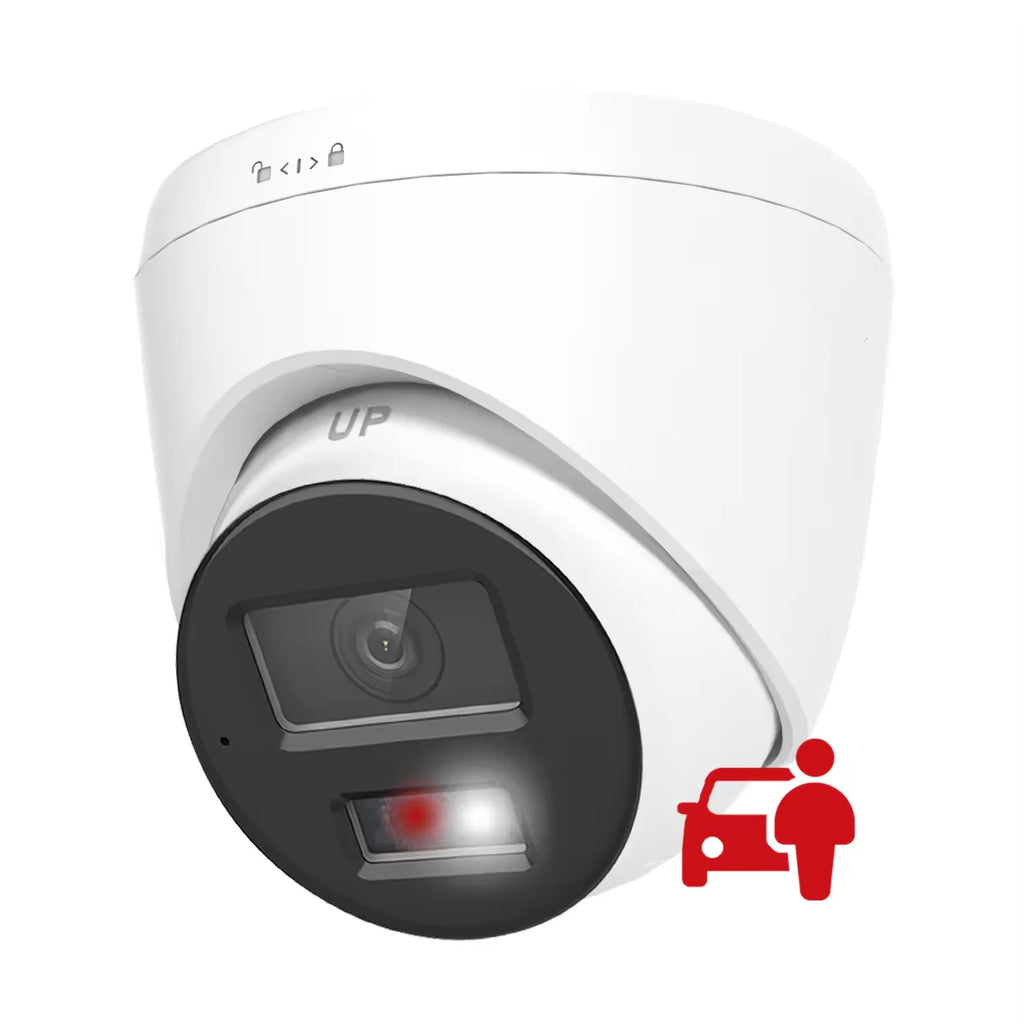 HK OEM 4K IP Camera CCTV Turret Smart Camera IR&Color Dual-Light Human/Vehicle Detection One Way Audio SD Card Slot 120DB WDR