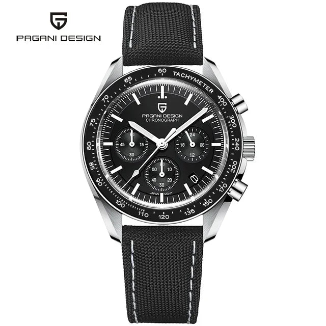 PAGANI DESIGN 2025 New Moon Men's Watches Luxury Quartz Watch Man Chronograph VK63 Men Gifts AR Sapphire Mirror Luminous Clock