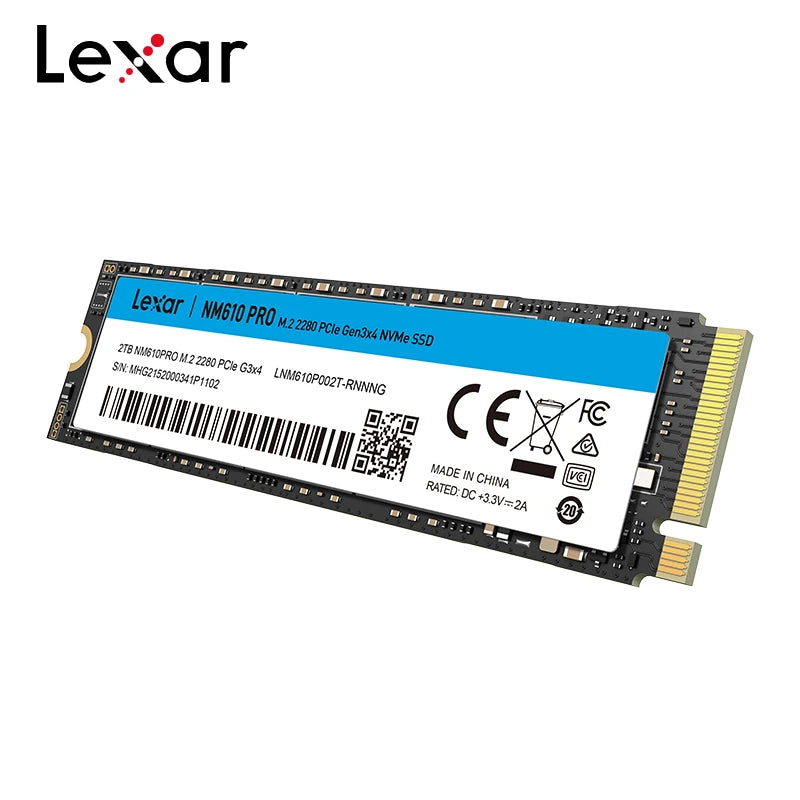 Original Lexar NM610 PRO M.2 NVME 250GB SSD 500GB 1T Hard Drive PCIe Gen3x4 Solid State Drive 2TB Hard Disk for Laptop PC