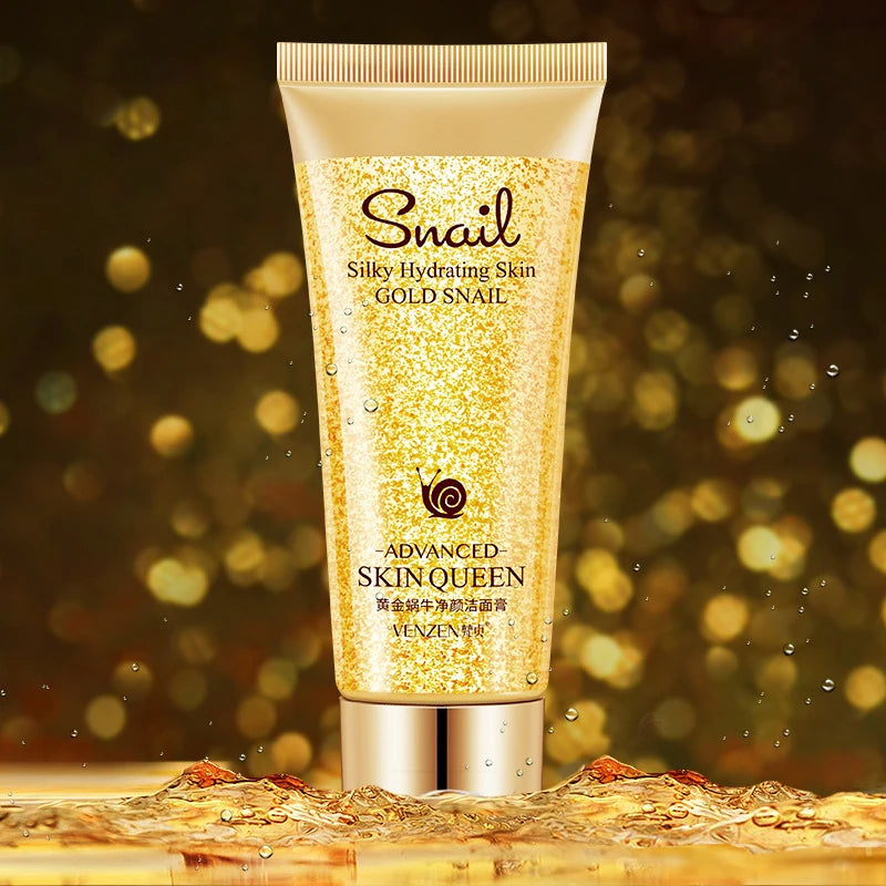 Gold Snail Facial Cleanser Skin Cleansing Rich Foaming Organic Natural Gel Daily Face Wash Anti Aging Deep Clean Cosmetic 100g