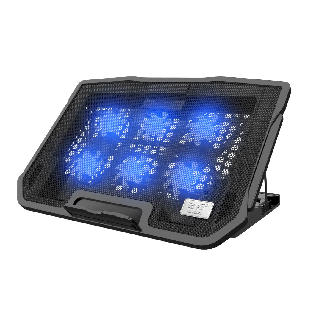 NUOXI H9 6-Blade Laptop Cooler Notebook Stand with Cooling Fan Pad for 12-16 Inch Devices in Stock
