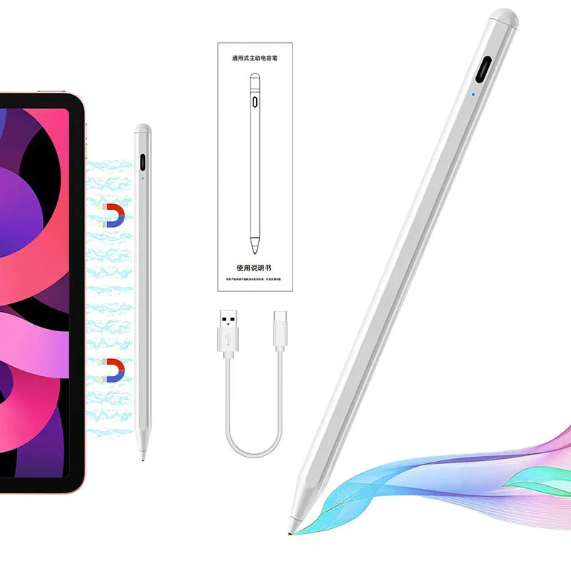 Hot Sale Texture Aluminum Magnetic Design Universal Active Capacitive Stylus Pen for Capacitive Screen Tablet