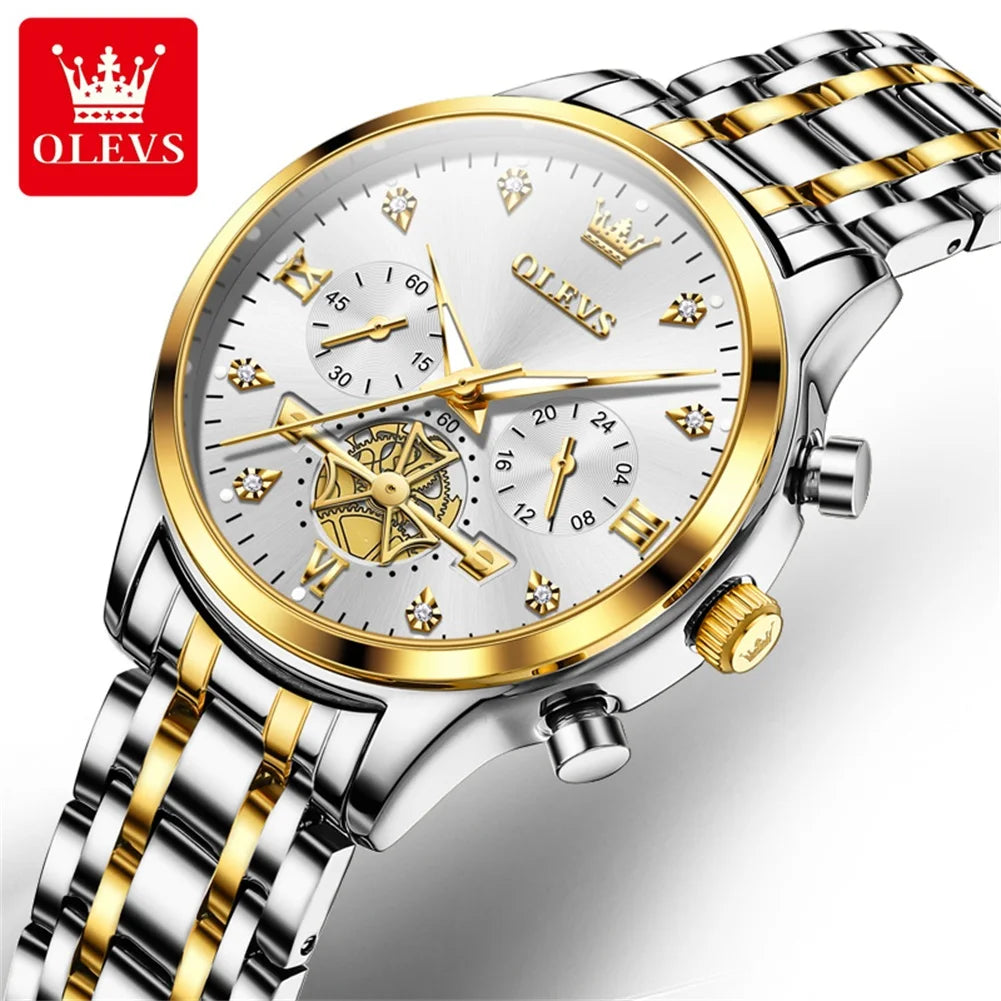 OLEVS 2897 Luxury Women's Watches Top Brand Quartz Watch Sport Date Chronograph Waterproof Multifunction Watch