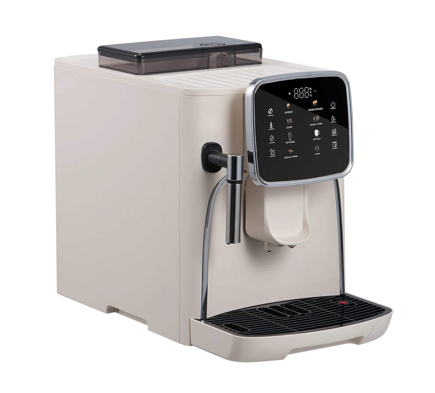 Digital Touch Panel Fully Automatic Coffee Espresso Maker with Steam Wand