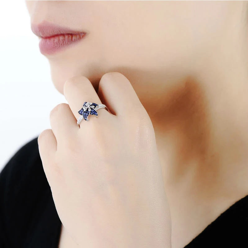 Fashion Trendy Jewelry S925 Rings For Women Cubic Zirconia Charms Bridal Wedding Engagement White Gold Color Ring Drop Shipping