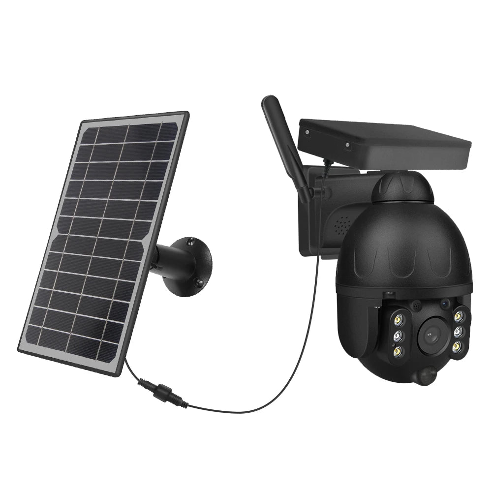 SECTEC GSM HD 4G SIM Card IP Camera WIFI 8W Solar Panel Build in Battery Security Camera Outdoor PTZ CCTV Camera Smart Security