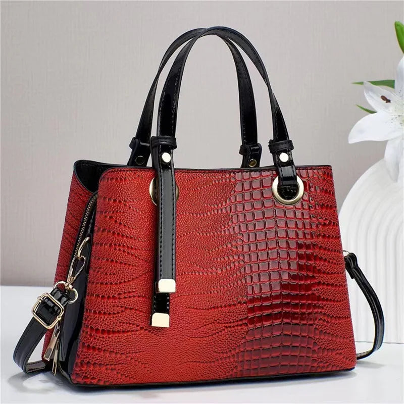 2024 New Retro Crocodile Pattern High Capacity Fashion Trend Messenger Bags Luxury Women's Bags Womens Handbags