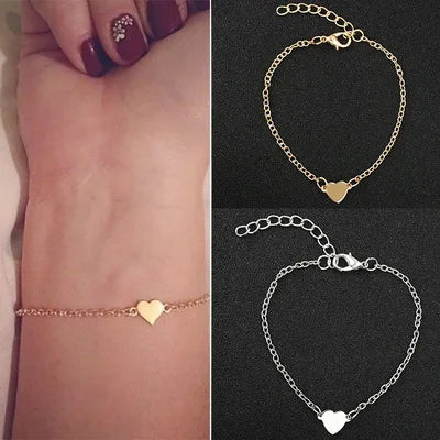 New fashion  Simple Love Heart Bracelet For Women girl Accessories jewelry wholesale