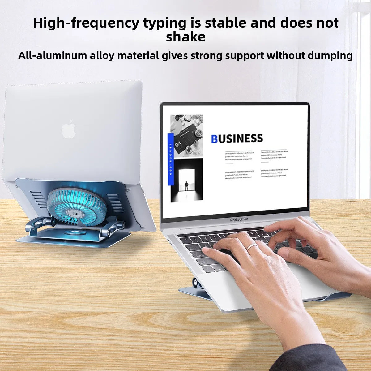360-Degree Rotating Laptop Stand Adjustable Foldable Aluminum Alloy Desktop Fan Cool Metal Tablet PC Stands for Office School