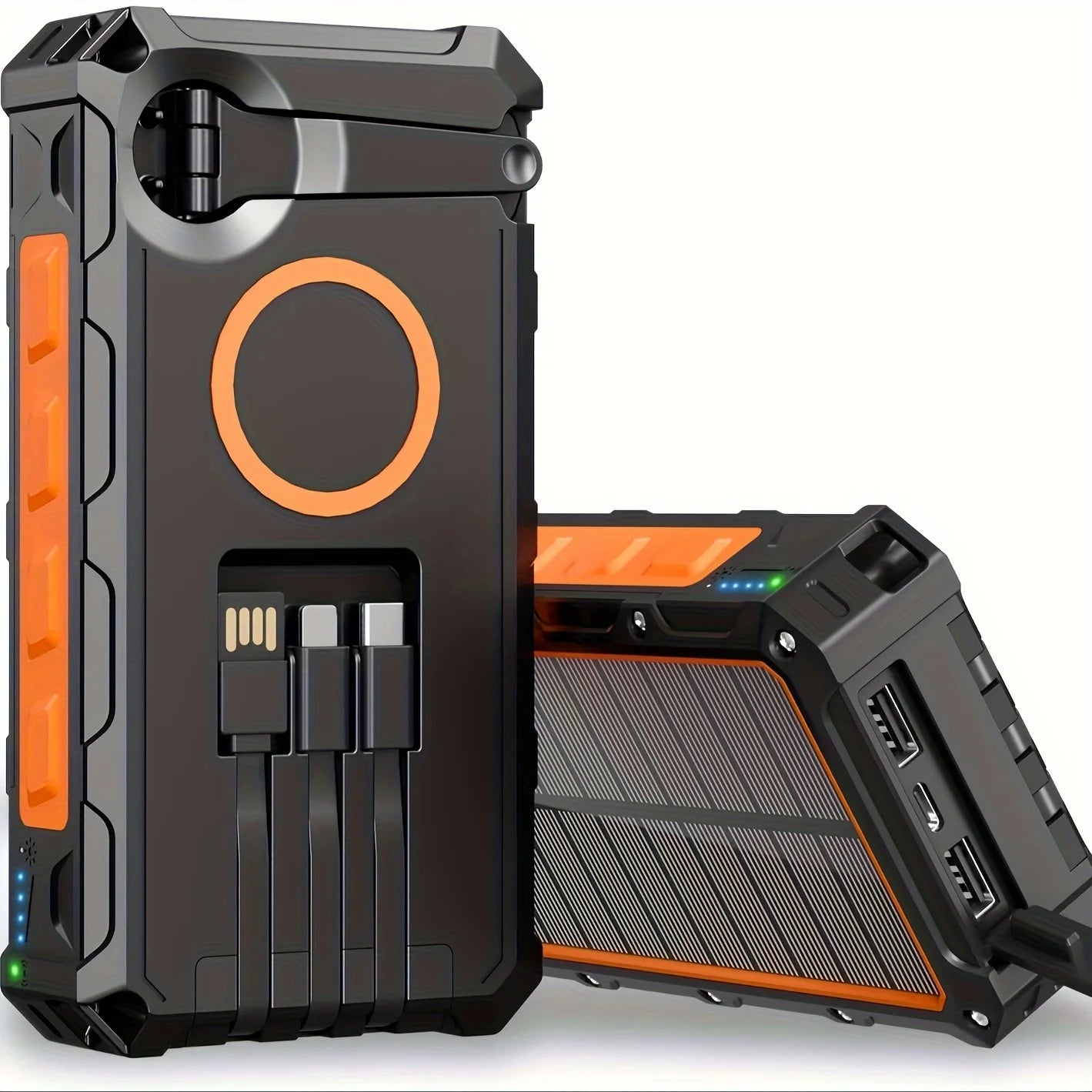 Outdoor Portable Solar Power Bank 20000mah Mobile Power Bank Charger Solar Powered Board Battery Charger With Light Compass