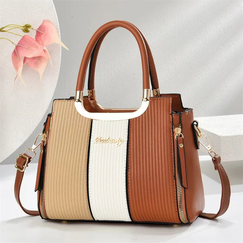 Fashion Zipper Custom Luxury Tote Ladies Messenger Logo Casual Tote Handbag for Daily Use New Large Capacity PU Women Handbags