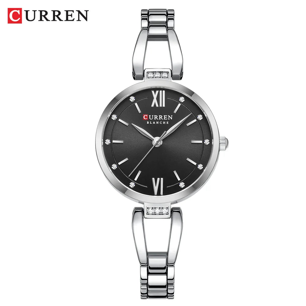 CURREN 9092 Casual Brand Women's Watches Fashion Gold Stainless Steel Waterproof Quartz Wrist Watch for Female Relogio Feminino