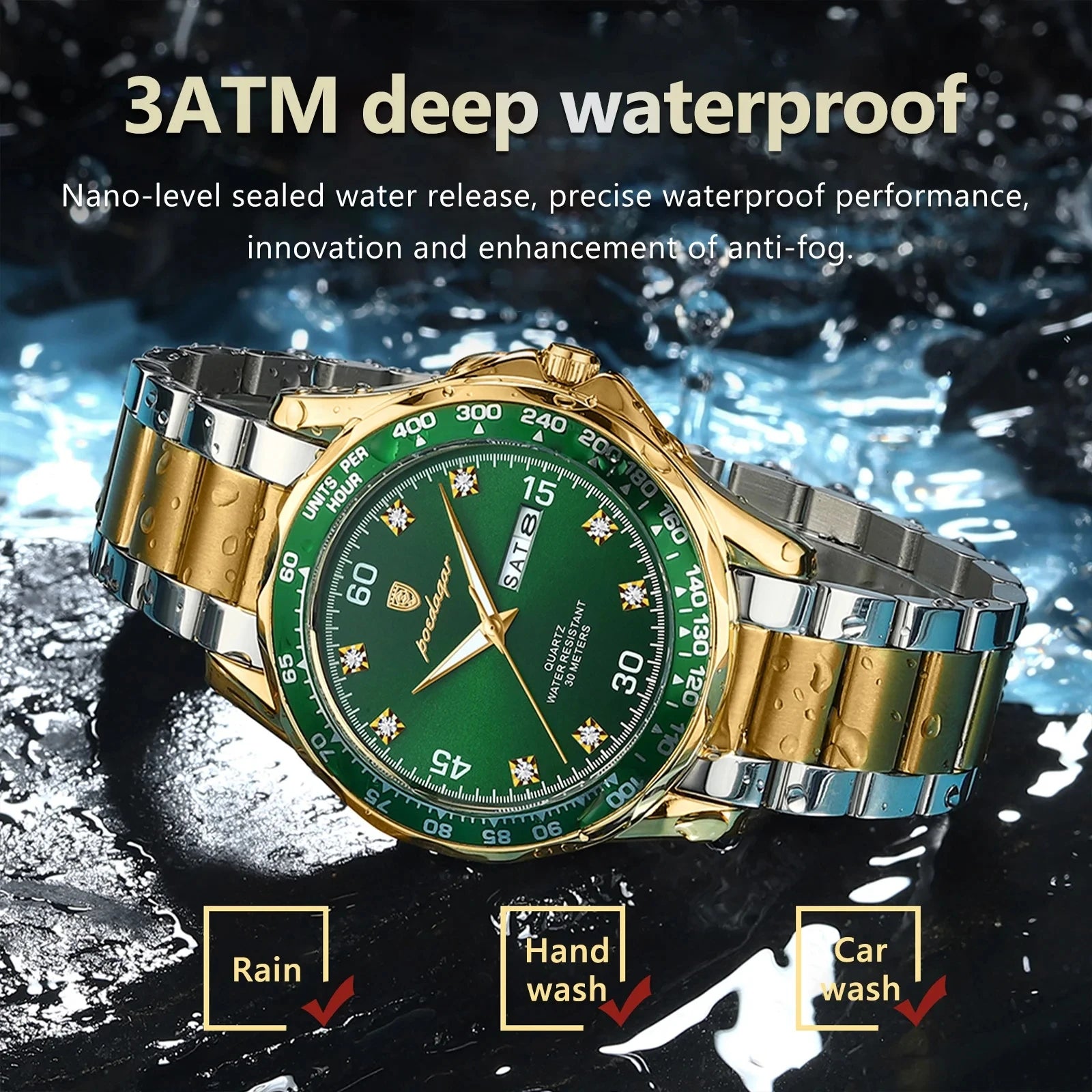 2026 New Poedagar 963 Fashion Casual Luxury Business Quartz Watches Waterproof Luminous Stainless Steel Men's Watches for Men