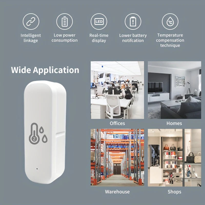 Tuya WiFi APP Remote Monitor Smart Home Var Smart Life Work Assistant Hygrothermograph Measure Temperature and Humidity Sensor