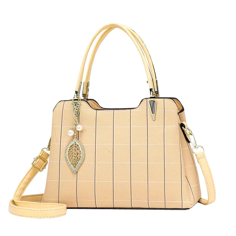 2022 Fashion Striped Bag Triple Pockets Large Capacity Women's Bags Ladies Bags Handbag