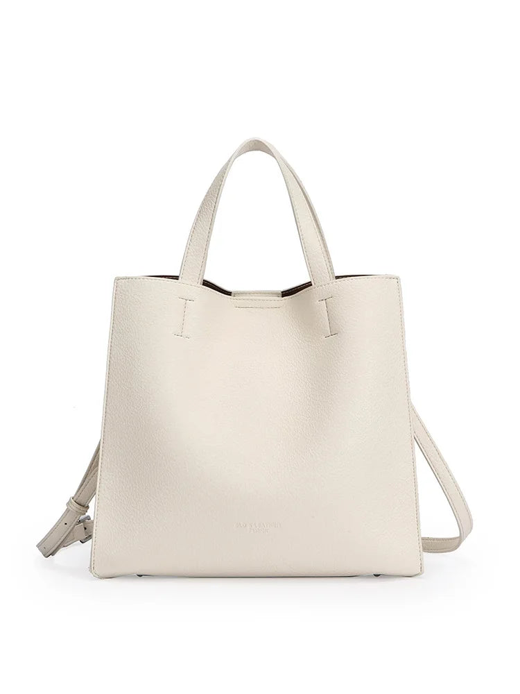 New Soft PU Korean Style Magnetic Buckle Large Capacity High-end Women's Tote Bag Simple Versatile Handbag Fashion Crossbody Bag